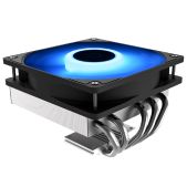 Кулер для процессора ID-CoolING IS-50 Max RGb V3 LGA1700/1200/115X/AM5/AM4 низкопрофильный высота 77mm 27шт/кор, TDP 130W, PWM, 5 тепл.трубок, RGb вентилятор 120мм Box
