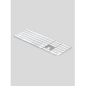 Клавиатура беспроводная Deppa 71111 Max Keyboard с цифровым блоком белый для MAC, Windows / 500 мАч / алюминий / 111 клавиш