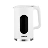 Чайник Brayer BR6107-WH 6107BR-WH белый 2.2кВт, 1.7л, двойные стенки, нерж., Сool Touch, сенсорное упр