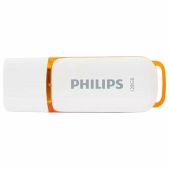 Флеш-диск 128Gb Philips FM12FD70B/97 Snow, разъем USB 2.0, желтый,