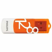 Флеш-диск 128Gb Philips FM12FD05B/97 VIVID, разъем USB 2.0, желтый