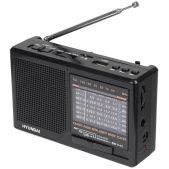 Радиоприемник Hyundai H-PSR140 портативный черный USB McroSD