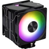 Кулер для процессора Aerocool Rime 4 Dual ARGb Socket-AM5/AM4/1151/1200/2066/1700 черный 4-pin 17-34dB Al+Cu 250W