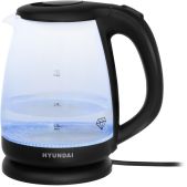 Чайник Hyundai HYK-G1001 1.7л. 2.2кВт черный корпус: стекло/пластик