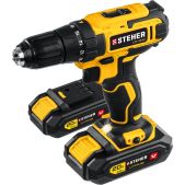 Дрель-шуруповерт аккумуляторная Steher CD-200-2 V1, 20 В, 40 Н·м, 2 АКБ 2 А·ч, кейс