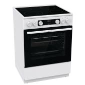 Плита электрическая Gorenje GECS6C70WC стеклокерамическая, Цвет: белый, Гриль: Есть, Ширина, см: 60