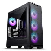 Корпус ATX Без БП Phanteks PH-EC400GA_DBK01 Eclipse G400A, Black, 4x140mm ARGb вентилятор + ARGb Strip, боковая панель Tempered Glass, Mid-Tower