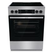 Плита электрическая Gorenje GECS6C70XC стеклокерамическая, Цвет: нержавеющая сталь, Гриль: Есть, Ширина, см: 60