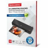 Пленки-заготовки для ламинирования А4 Brauberg 530804 комплект 100 шт, 175мкм