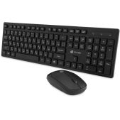 Комплект беспроводной (клавиатура + мышь) Oklick 1909361 S255W черный USB мультимедийная