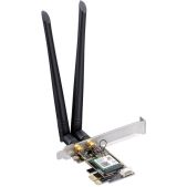 Адаптер Wi-Fi Cudy WE3000 3000Mbps Wi-Fi 6 / Bluetooth 5.0 PCI Express Adapter, Intel AX200 module, 2T2R, 2402Mbps at 5GHz + 574Mbps at 2.4GHz, 802.11ax/ac/a/b/g/n, 2 detachable antennas, Ver 1.0