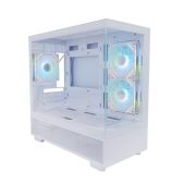 Корпус mATX без БП 1STPlayer Mi5-WH-2FC7R-W-1FC7-W MIKU Mi5 ARGb White 3x120мм ARGb fans