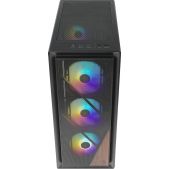 Корпус ATX Без БП AZZA CSAZ-370 Forest черный 4x120мм 2xUSB 3.0 audio bott PSU