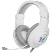 Гарнитура игровая Defender 64605 Ghost LED белый RGb мембрана 50мм. кабель 1.8 м