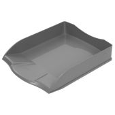 Лоток горизонтальный для бумаг Brauberg "Standard", 350х253х65 мм, тонированный серый, 238348