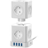 Сетевой фильтр Cablexpert TWR-9-U4-W2 Towerбелый, 9р, 16А, 4хUSB, 3.1А, 2м