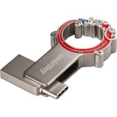 Устройство USB Flash Drive 64Gb Smartbuy SB64Gb3MSN Metal Snake 3.0/3.1 USB; USB Type-C поворотный, металл /