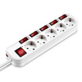 Сетевой фильтр Buro 500SH-1.8-SW-W 1.8м 5 розеток белый коробка