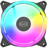 Кулер для корпуса Pccooler F3 T120 ARGb BK 120x120x25mm, 4-pin PWM, ARGb, 46CFM, 21.6dBA, 1800RPM, Black