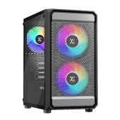 Корпус mATX без БП Xastra A303M-2FC14F-1FC12F A303M 3FRGb Black Mesh/ tempered glass / 2x140mm + 1x120мм FRGb fans/