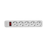 Сетевой фильтр Centek СТ-8900-5-4.5 White белый 5 розеток, 4.5 м, ДВОЙНАЯ защита, макс до 2200 Вт