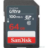 Карта памяти SDXC 64Gb SanDisk SDSDUNR-064G-GN3IN Ultra Memory Card 100MB/s