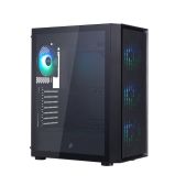 Корпус ATX без БП 1STPlayer GO6-BK-4F7 GO6 ARGb Black 4x120мм ARGb fans