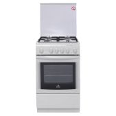 Плита комбинированная De Luxe 5040.41 гэ кр ЧР белая, электродуховка, таймер, гриль, вертел