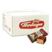 Конфеты вафельные Победа Вкуса Чаржед в молочном шоколаде БЕЗ САХАРА, гофрокороб 1.5 кг, IM_0114/1.5
