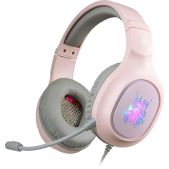 Гарнитура игровая Defender Fury розовый 64481 LED подсветка мембрана 40мм. кабель 2.0 м