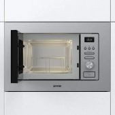 Встраиваемая СВЧ печь Gorenje BMI201AG1X Электронное управление, Цвет: Нержавеющая сталь, Объем: 20 л, Габаритные размеры шхвхг : 59.5 × 38.8 × 34.4 см