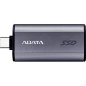 Внешний накопитель SSD 1000Gb A-Data SC750-1000G-CCBK Externa Type-C, USB 3.2 Gen2, R/W 1050/1000 MB/s, 53x28x12mm, Grey