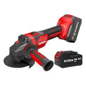 Углошлифовальная машина Elitech E2213.046.02 МШУ 2012БЛ б\щет, d125мм, 20В, АКБ 2х4.0Ач, ELP, 0-8500об\м, 2.3кг, чем