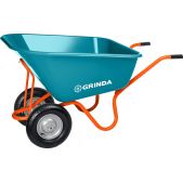 Тачка садовая Grinda 422401 GP-1 ProLine, кузов увеличенного объема 260 л, г/п 120 кг, ударопрочный пластик