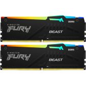 Модуль памяти DDR5 16Gb 2х8Gb 6000MT/s Kingston KF560C30BBEAK2-16 16Gb 6000MT/s CL30 DIMM Kit of 2 Fury Beast RGB EXPO