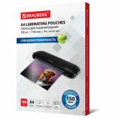 Пленки-заготовки Brauberg 531776 для ламинирования А4, комплект 100 шт, 150 мкм