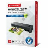 Пленки-заготовки Brauberg 530897 для ламинирования А4, комплект 100 шт, 250 мкм