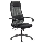 Кресло офисное Brabix 532090 Premium Stalker EX-608 PL, ткань-сетка/кожзам, черное