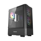 Корпус ATX без БП Powercase CMAYB-A3 Mistral AY3B ARGB, Tempered Glass, 2x 140mm +1x 120мм ARGB Fans, чёрный