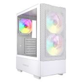 Корпус ATX без БП Powercase CMAYW-A3 Mistral AY3W ARGB, Tempered Glass, 2x 140mm +1x 120мм ARGB Fans, белый