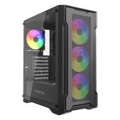 Корпус ATX без БП Powercase CMXB-L4 Mistral X4B, Tempered Glass, 4x 120мм FRGB Fans, чёрный