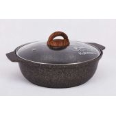 Кастрюля-жаровня Kukmara жгo31a Grait Ultra черный 3 л, алюминий, антипригарное, черный, крышка стекло