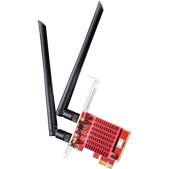 Адаптер Wi-Fi + Bluetooth CUDY WE3000S AX5400 Wi-Fi 6E PCI Express Adapter 5400Mbps Wi-Fi 6E / Bluetooth 5.2 PCI Express Adapter with Heatsink, Intel AX210 module, 2T2R, 2402Mbps at 5GHz/6Ghz + 574Mbps at 2.4GHz, 802.11ax/ac/a/b/g/n, 2 detachable