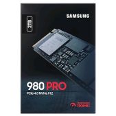 Накопитель SSD PCIe 2000Gb Samsung MZ-V8P2T0BW 980 Pro M.2 22x80mm, NVMe 1.3c, PCIe 4.0 x4, 3-bit MLC, R/W 7000/5000MB/s, IOPs 1 000 000/1 000 000, DRAM buffer 2048MB, TbW 1200, DWPD 0.33 12 мес.