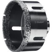 Коронка вакуумная Зубр 29865-80 АВК, d 80мм, М14, 15мм кромка, алмазная, Профессионал