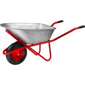 Тачка строительная Зубр 39960 Т-12, 90 л, 180 кг, одноколесная, пневматическое колесо