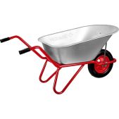 Тачка садово-строительная Зубр 39962 Т-11, 90 л, 160 кг, одноколесная, пневматическое колесо