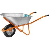 Тачка строительная Сибин 39904_z01 СТ-12, 90 л, 180 кг, одноколесная, пневматические колеса