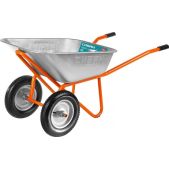 Тачка строительная Сибин 39905_z01 СТ-22, 110 л, 200 кг, двухколесная, пневматические колеса