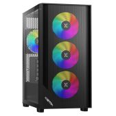 Корпус mATX без БП Xastra A401M-4FC12A-BK A401M 4ARGB Black Mesh Screwless full-size TG 4x120мм ARGB PWM fans